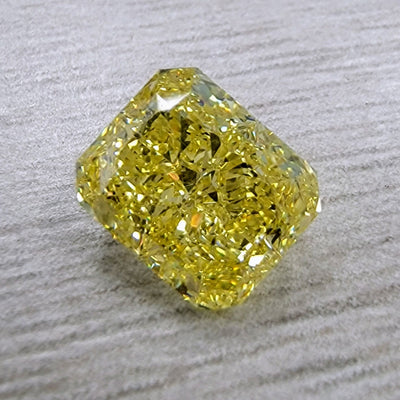 2.21ct Fancy Intense Yellow Elongated Radiant SI1 GIA