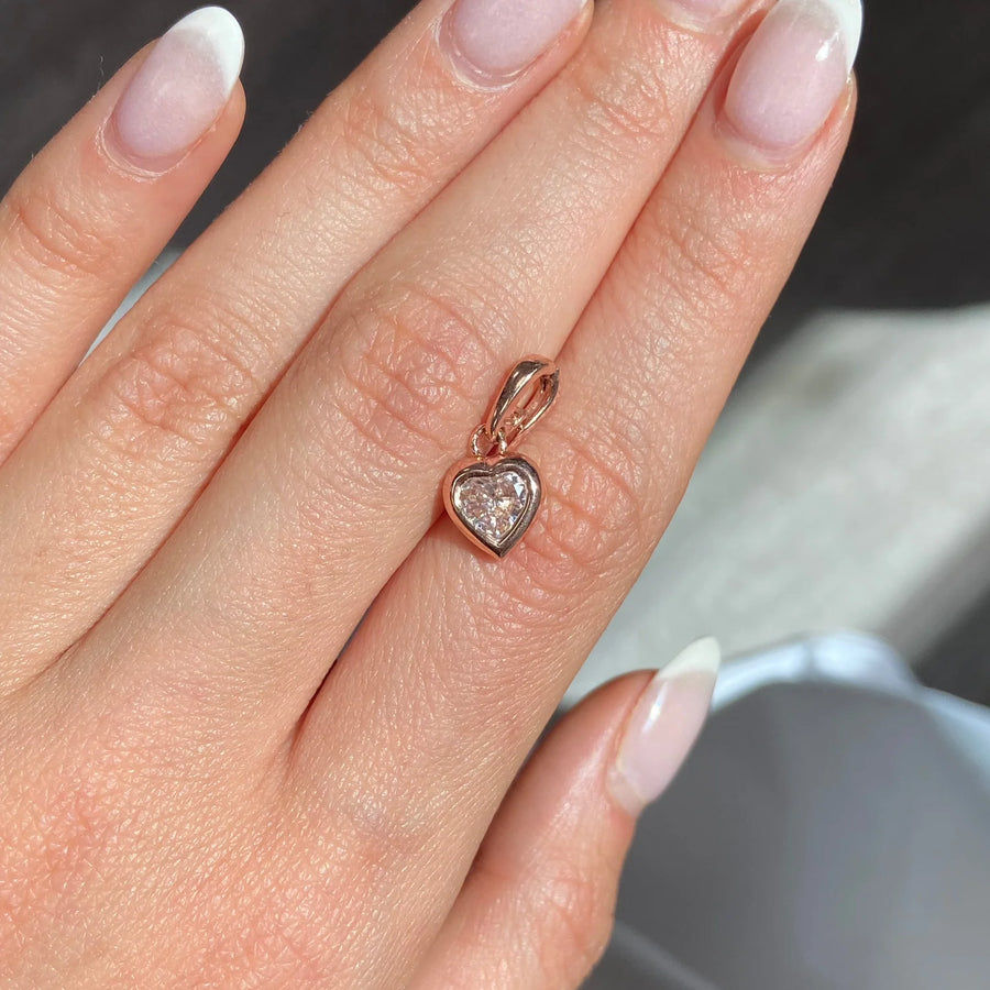 0.66ct. Pink Heart Diamond SI1 Charm GIA