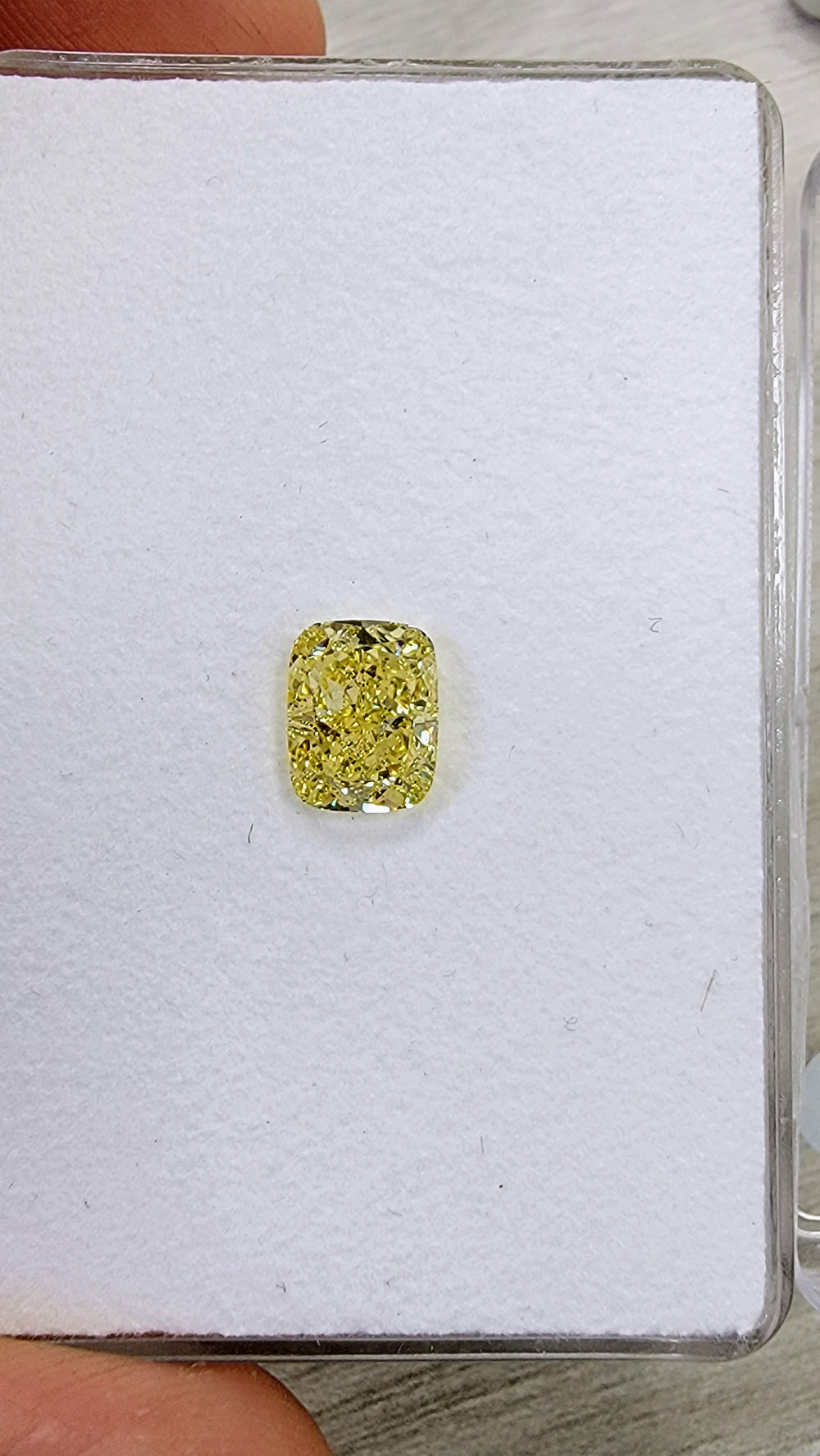 2.01ct Fancy Yellow Elongated Cushion Diamond VS2 GIA