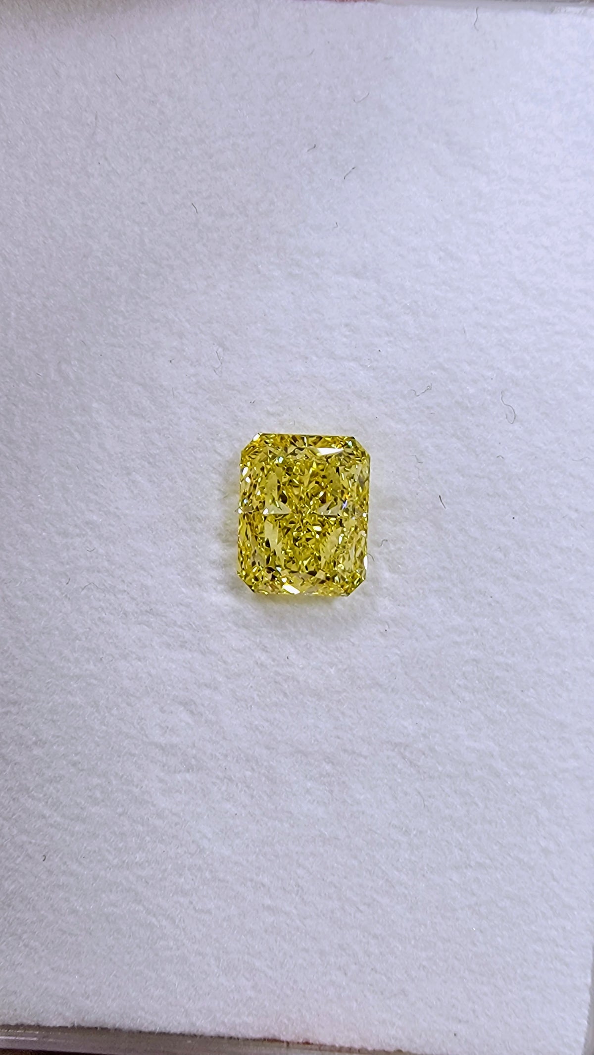 2.04ct Fancy Intense Yellow Elongated Radiant Diamond SI2 GIA