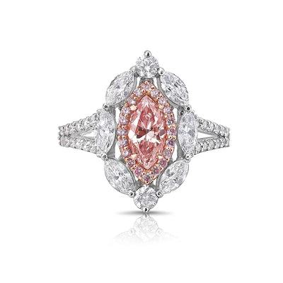 0.61ct Light Pink Marquise SI1 GIA Ring
