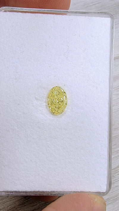 1.51ct Fancy Yellow Oval VVS2 GIA