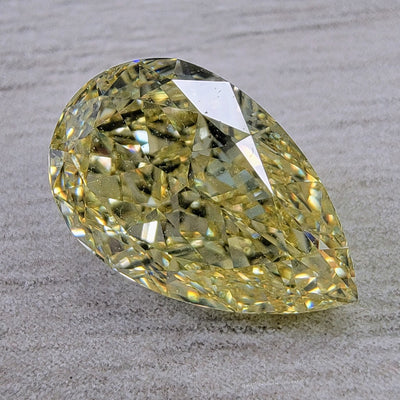 3.12ct Fancy Yellow Pear SI1 GIA