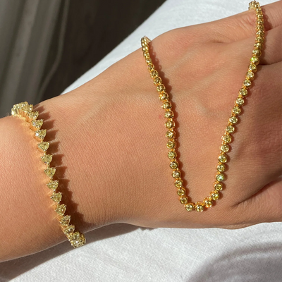 Fancy Intense Yellow Round Bezel Set Tennis Necklace