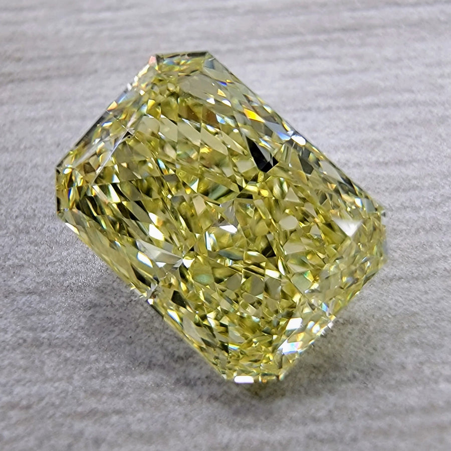 2.01ct Fancy Yellow Elongated Radiant Diamond SI1 GIA
