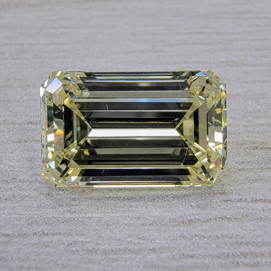 3.33ct Light Yellow Emerald Diamond VS2 GIA