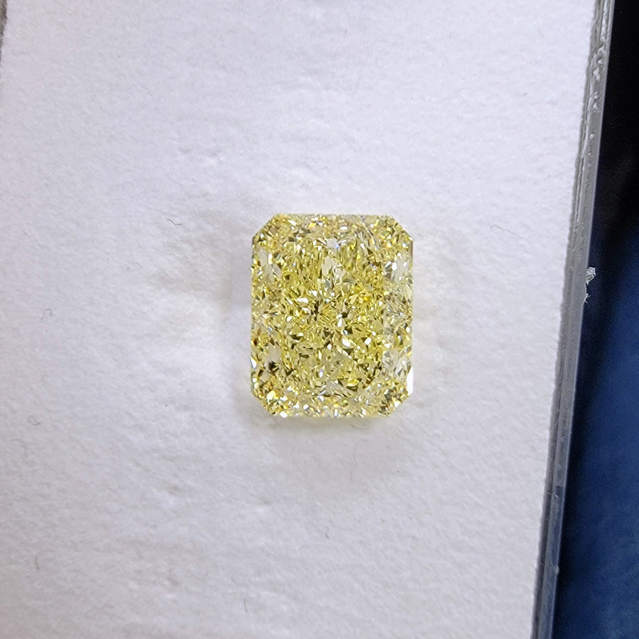 5.74ct Fancy Yellow Elongated Radiant Diamond VVS1 GIA