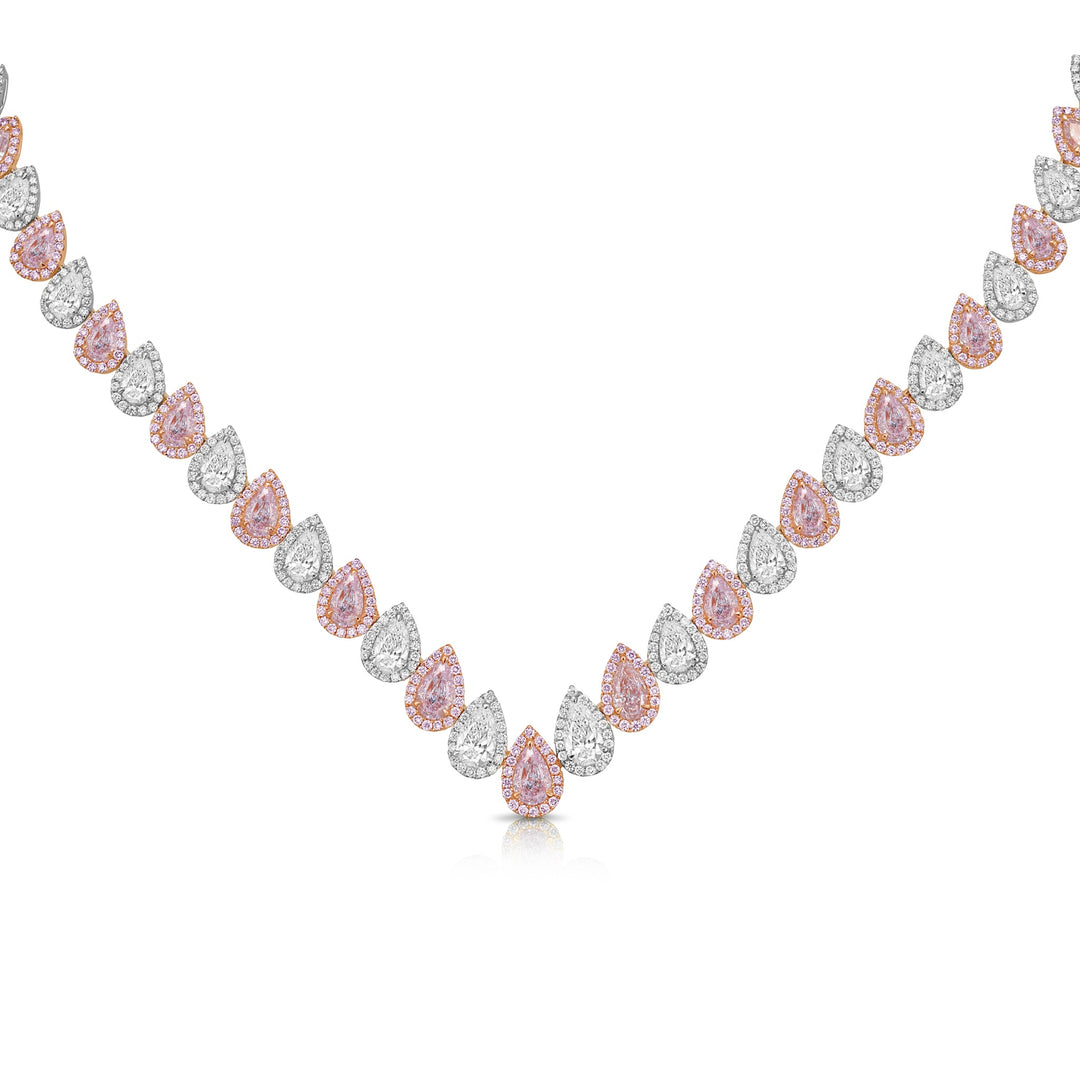 Pink & White Diamond Riviera Necklace