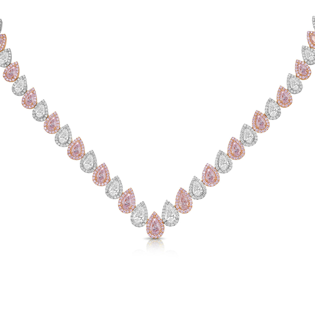 17.23ctw. Pink Diamond & White Diamond Riviera Necklace