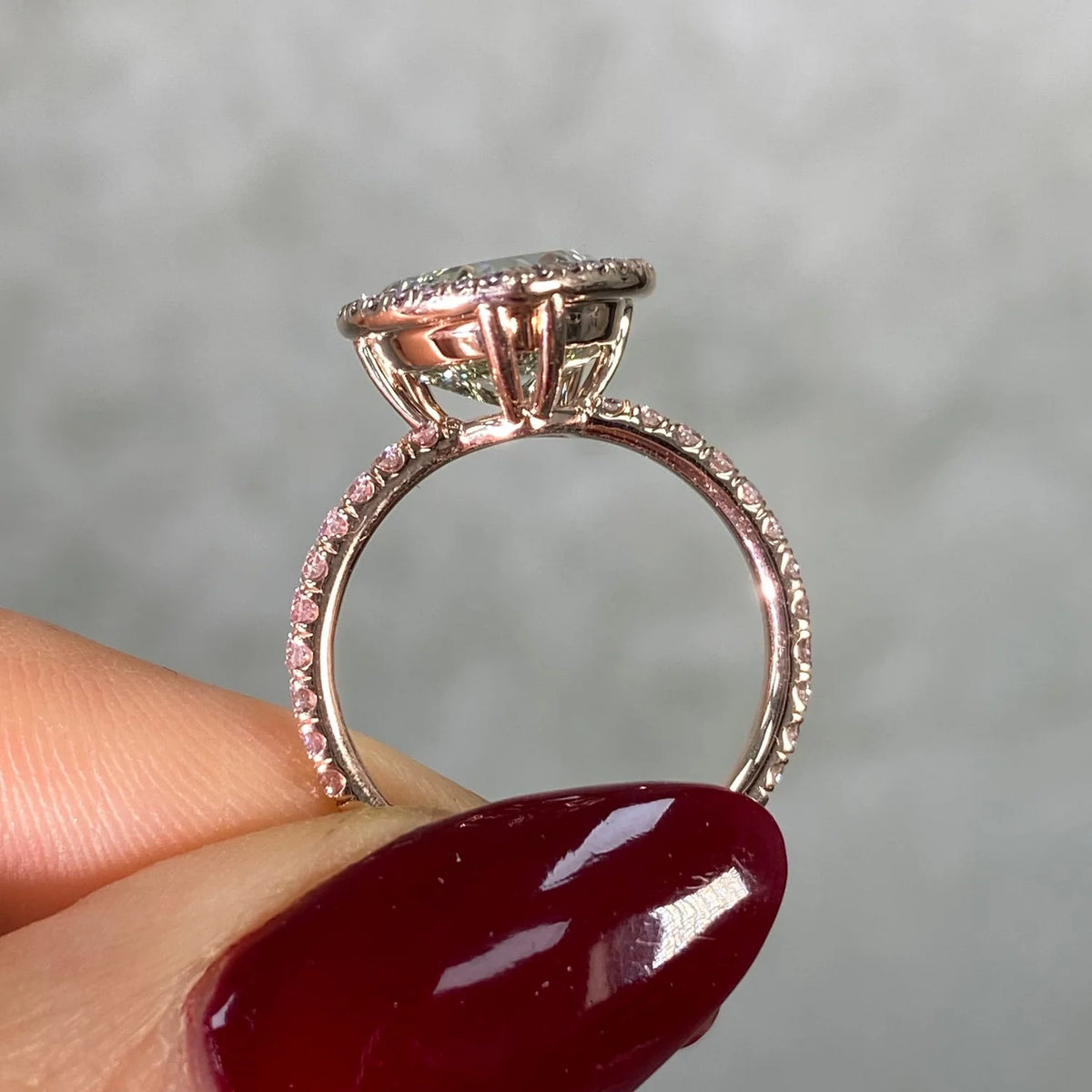 3.42ct Fancy Grayish Yellowish Green Heart Diamond Ring VS2 GIA