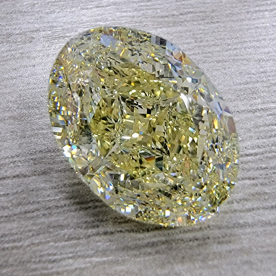11.07ct Light Yellow Oval Diamond VS1 GIA