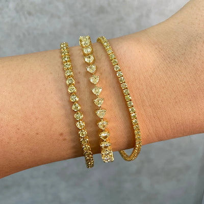 2.4 Bezel Set Yellow Diamond Bracelet