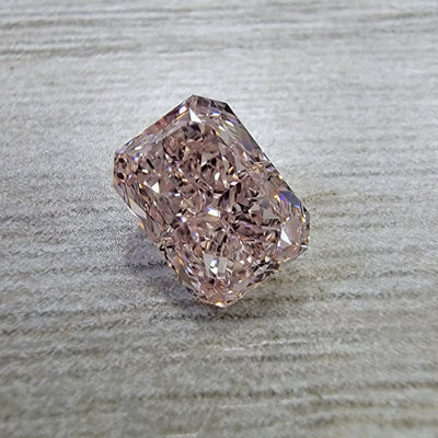 1.25ct Fancy Brownish Pink Elongated Radiant VVS2 GIA