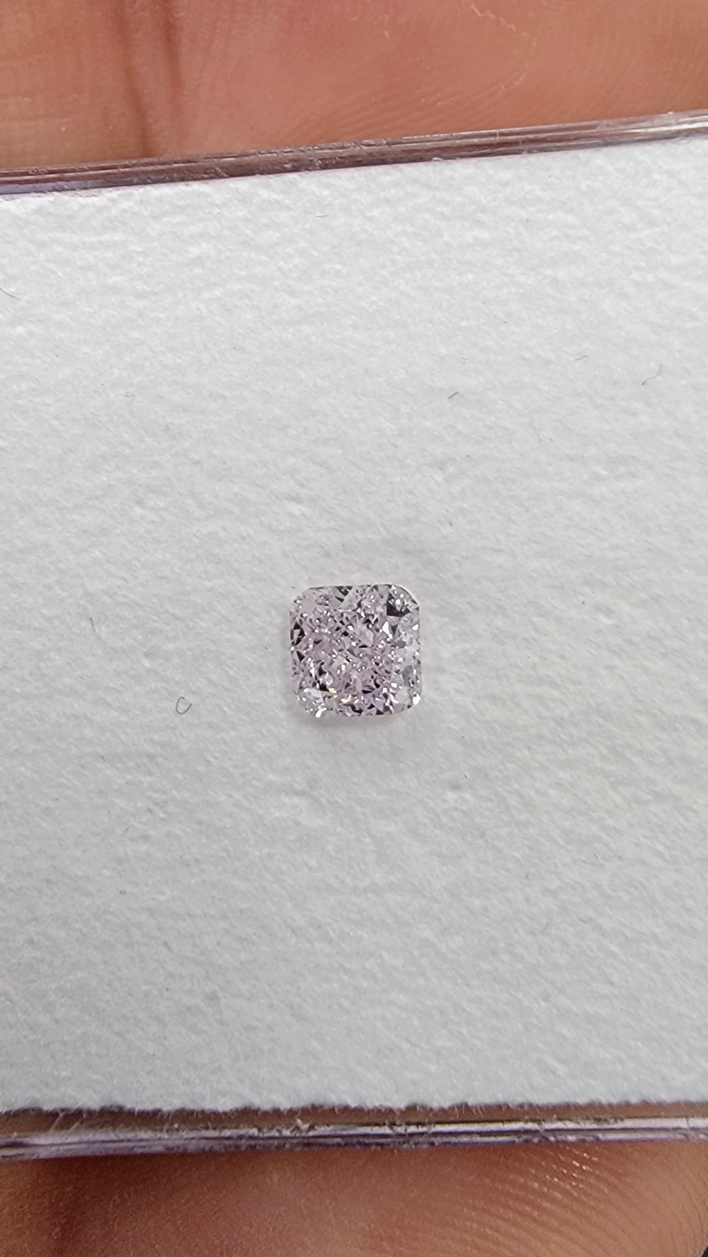 0.61ct Light Pink Cushion Diamond VVS2 GIA