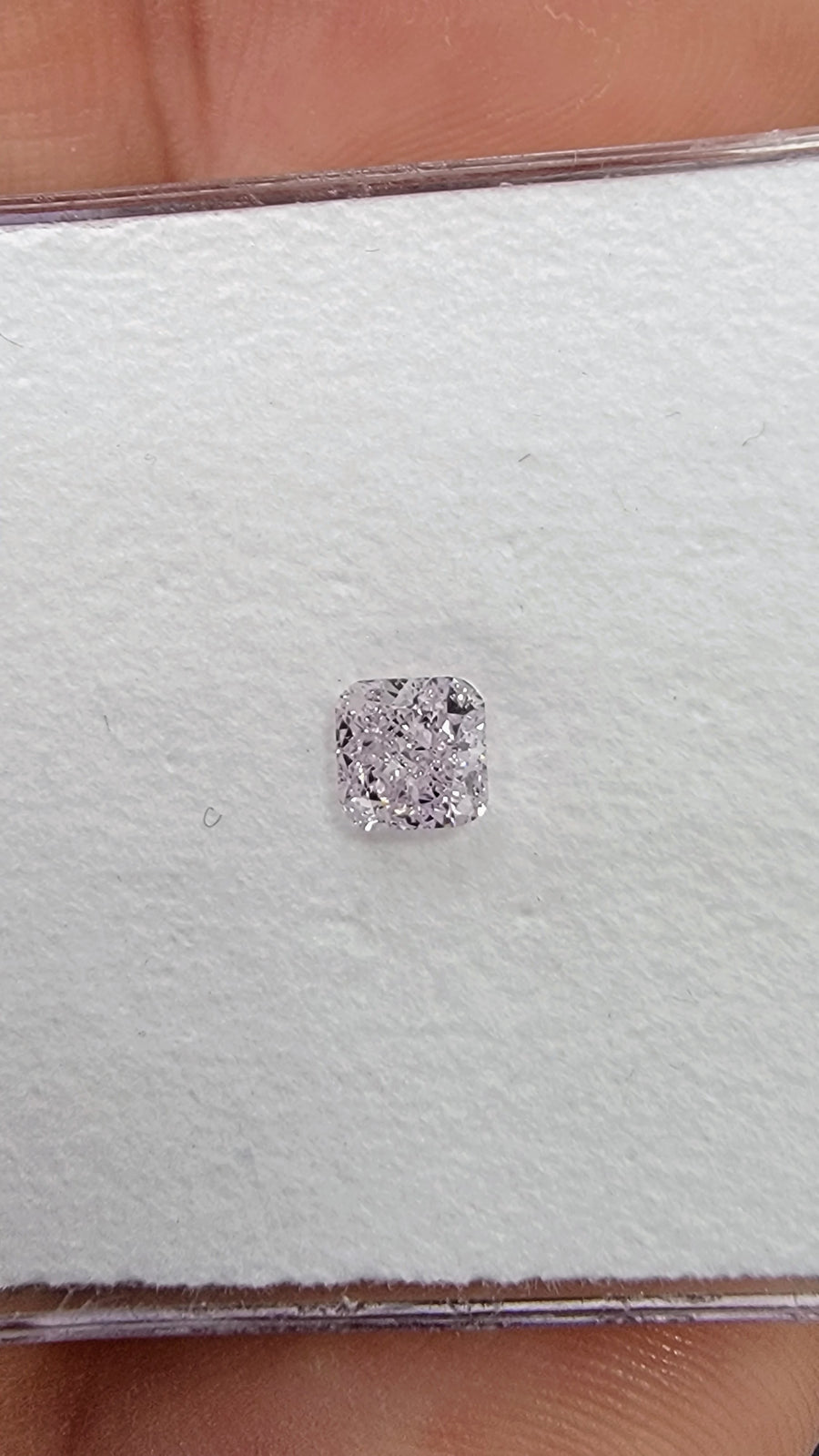 0.61ct Light Pink Cushion Diamond VVS2 GIA