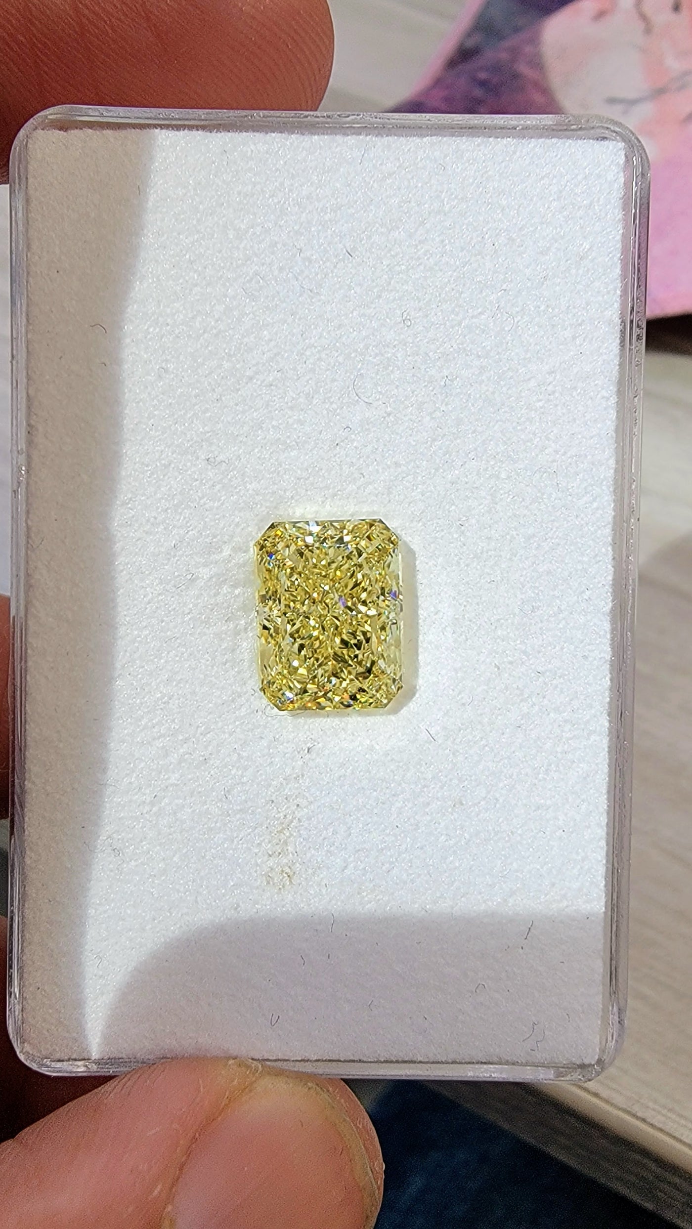 5.02ct Fancy Yellow Elongated Radiant SI1 GIA
