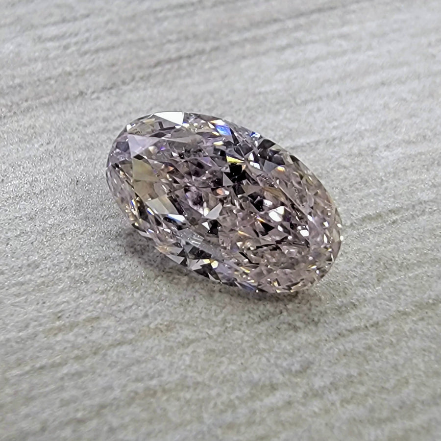 0.67ct Light Pink Oval Diamond VS2 GIA