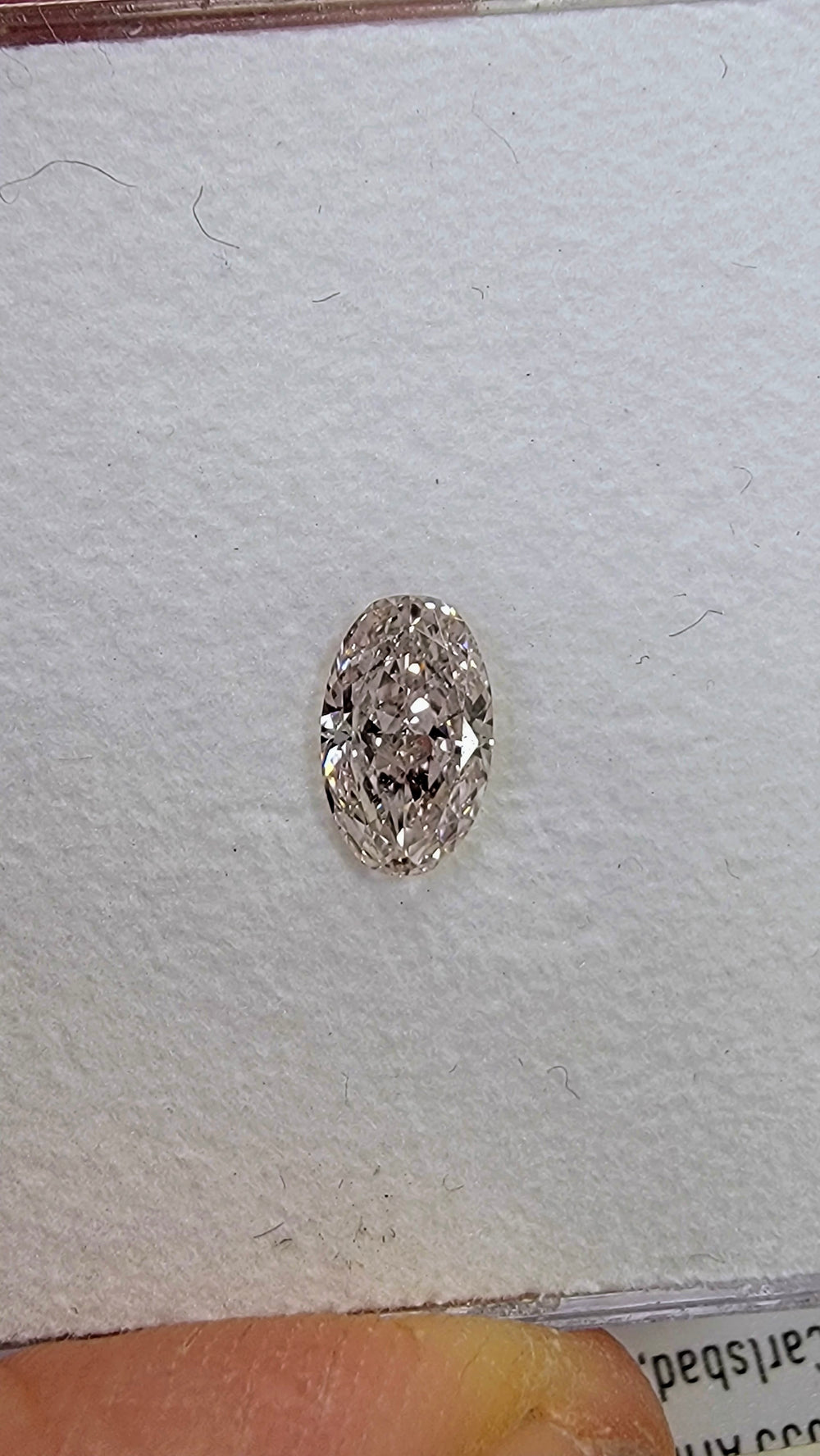 0.67ct Light Pink Oval Diamond VS2 GIA