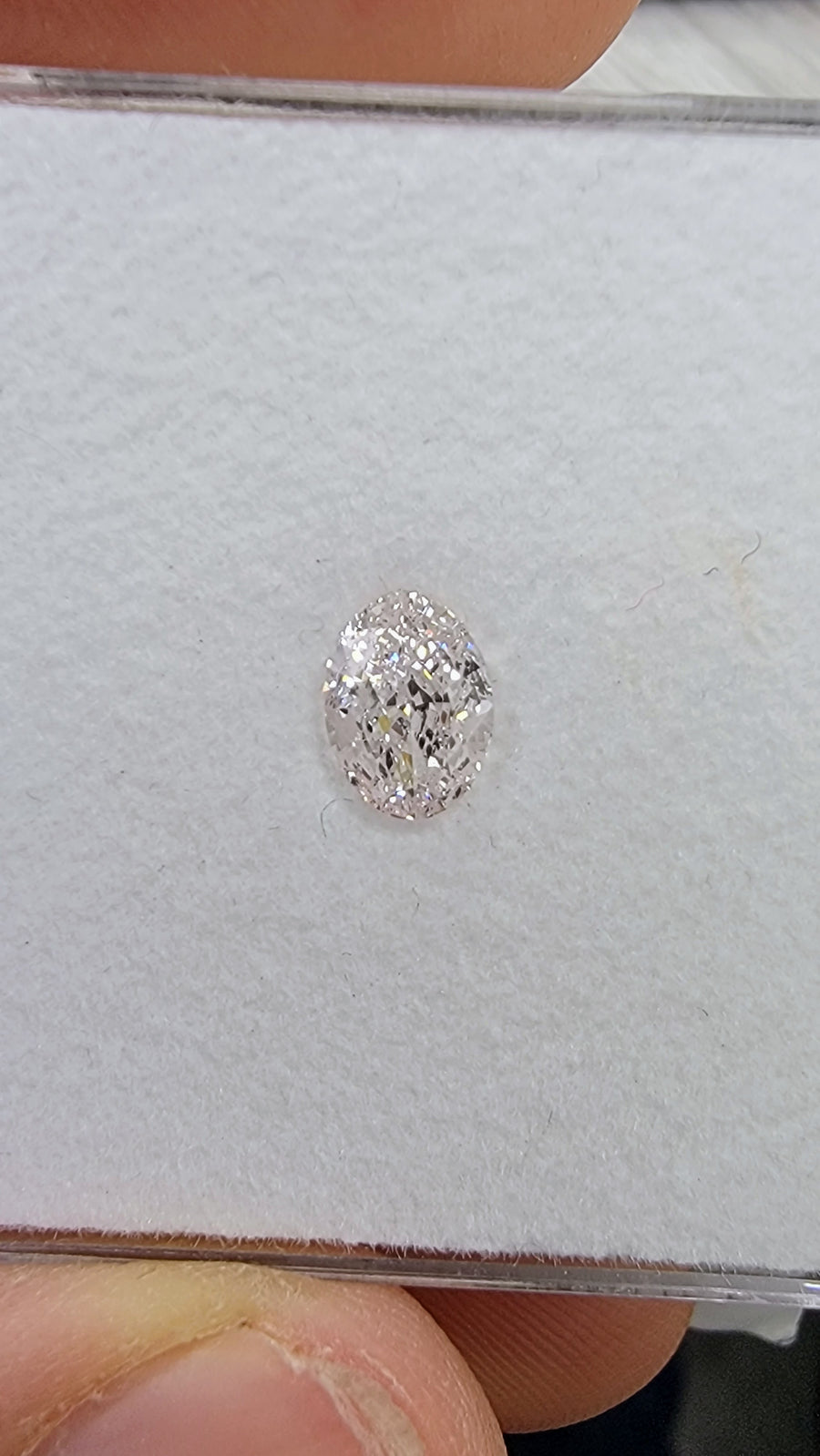0.82ct Light Pink Oval Diamond VS2 GIA