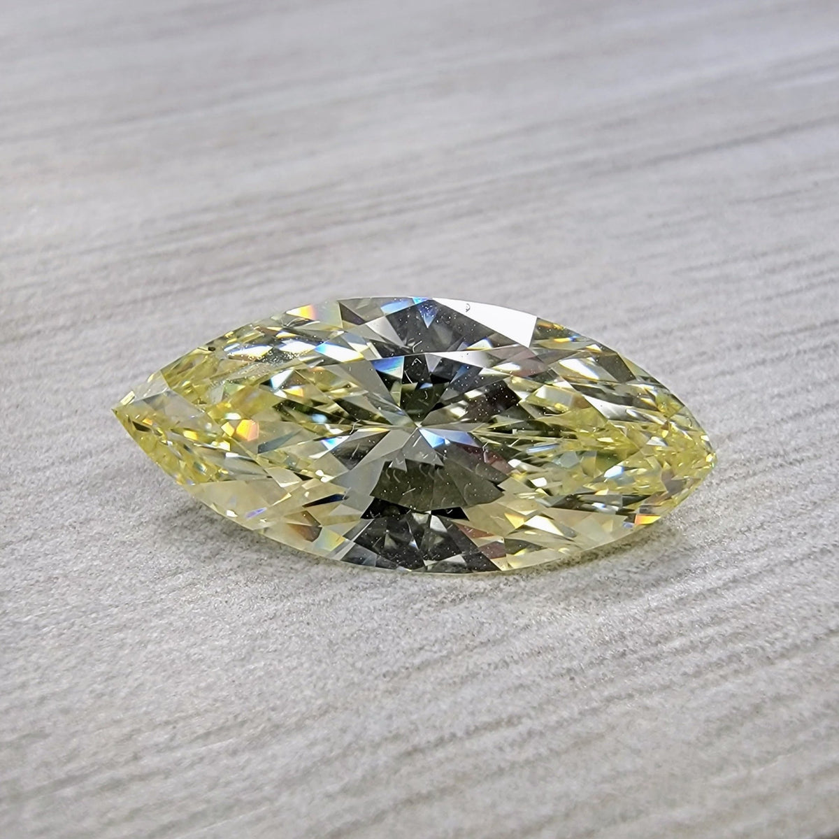 3.39ct Fancy Yellow Marquise Diamond VS1 GIA