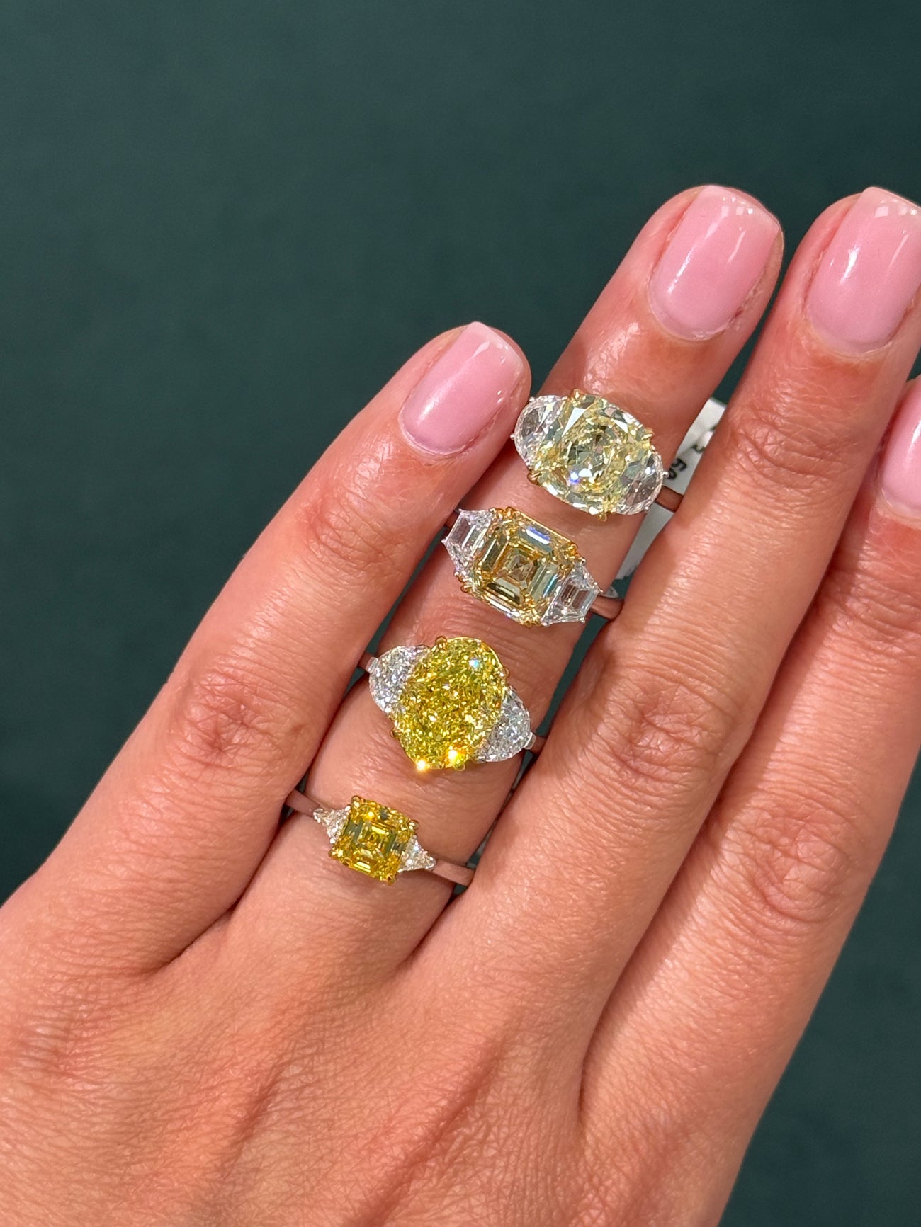 1.53ct Fancy Vivid Yellow Asscher Cut Diamond Ring SI2 GIA