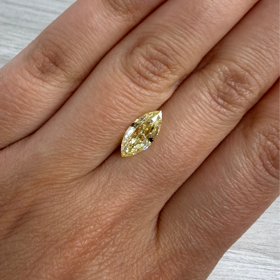 2.01ct Fancy Yellow Marquise Diamond SI1 GIA