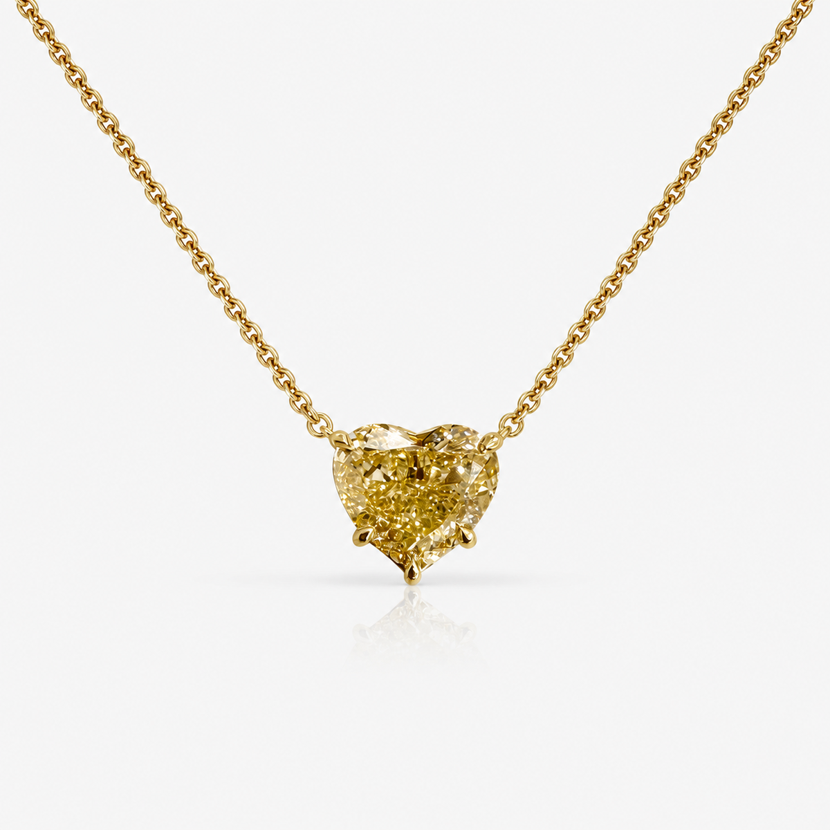 2.52ct Fancy Brownish Yellow Heart Diamond Pendant VS2 GIA
