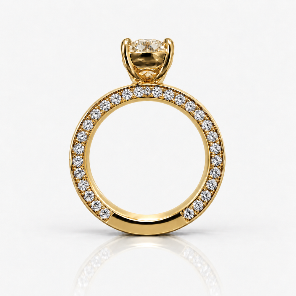 2.54ct Fancy Light Yellow Pear Diamond Ring SI1 GIA