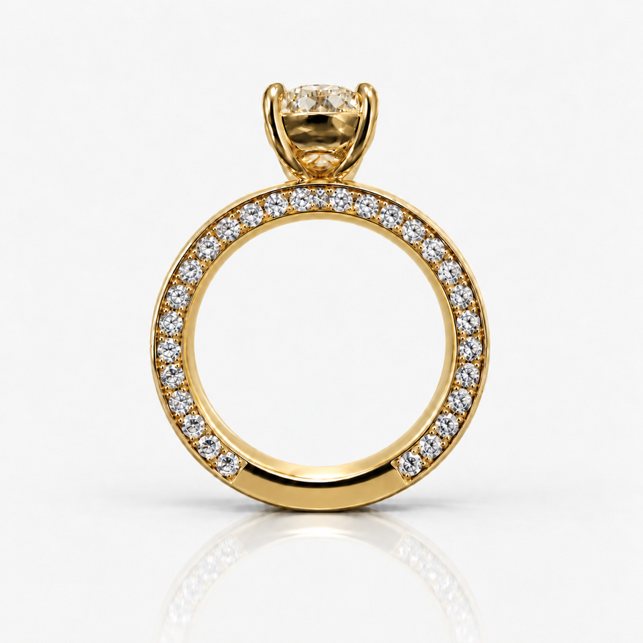 2.54ct Fancy Light Yellow Pear Diamond Ring SI1 GIA
