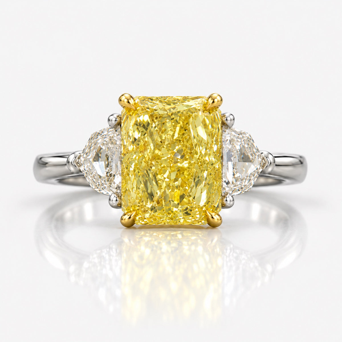 2.00ct Fancy Yellow Radiant Diamond Ring VS2 GIA
