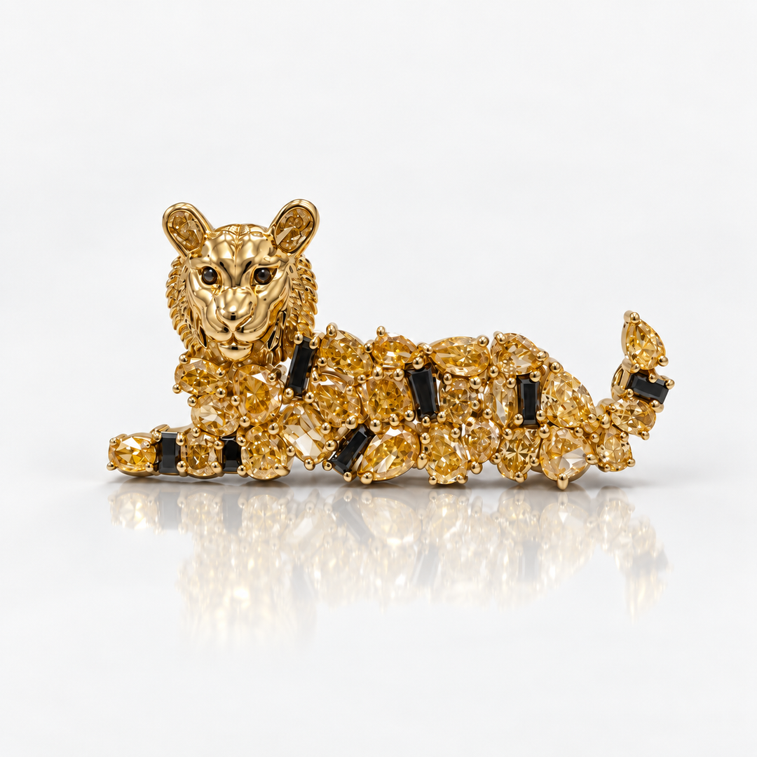 Namdar Diamonds Tiger Broach