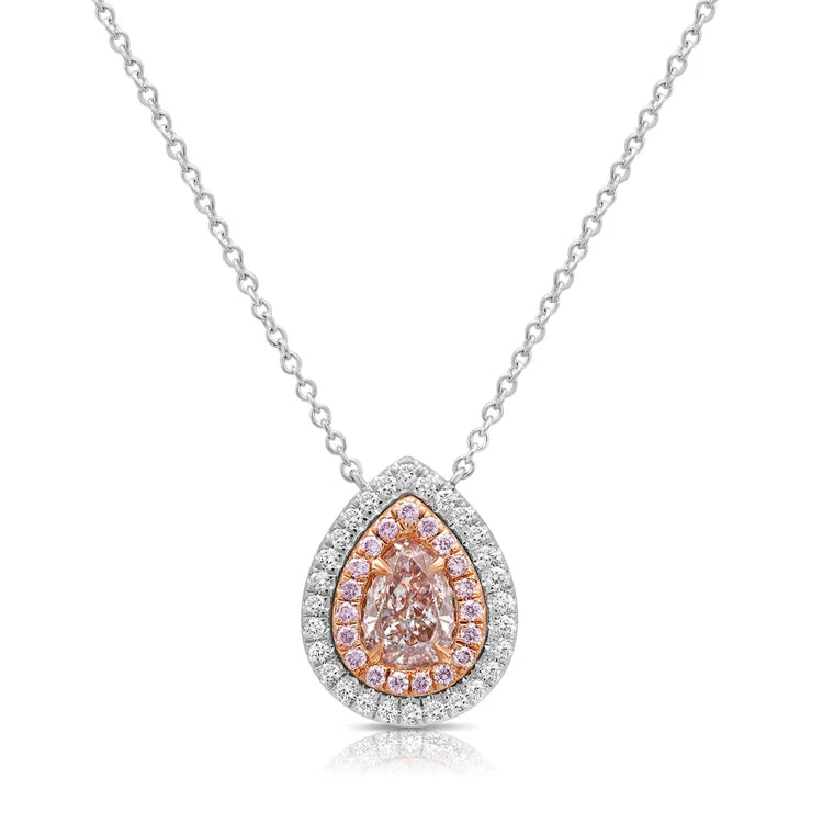 Pink Pear Diamond Necklace by Namdar