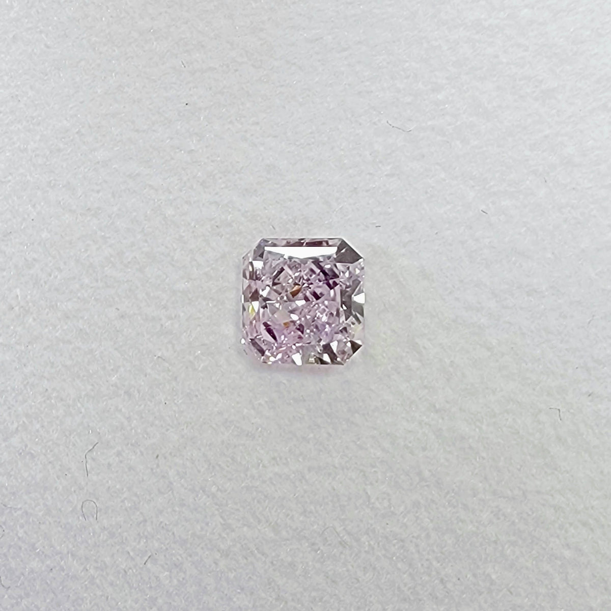 0.68ct Fancy Light Pinkish Purple Radiant Diamond Pendant SI1 GIA