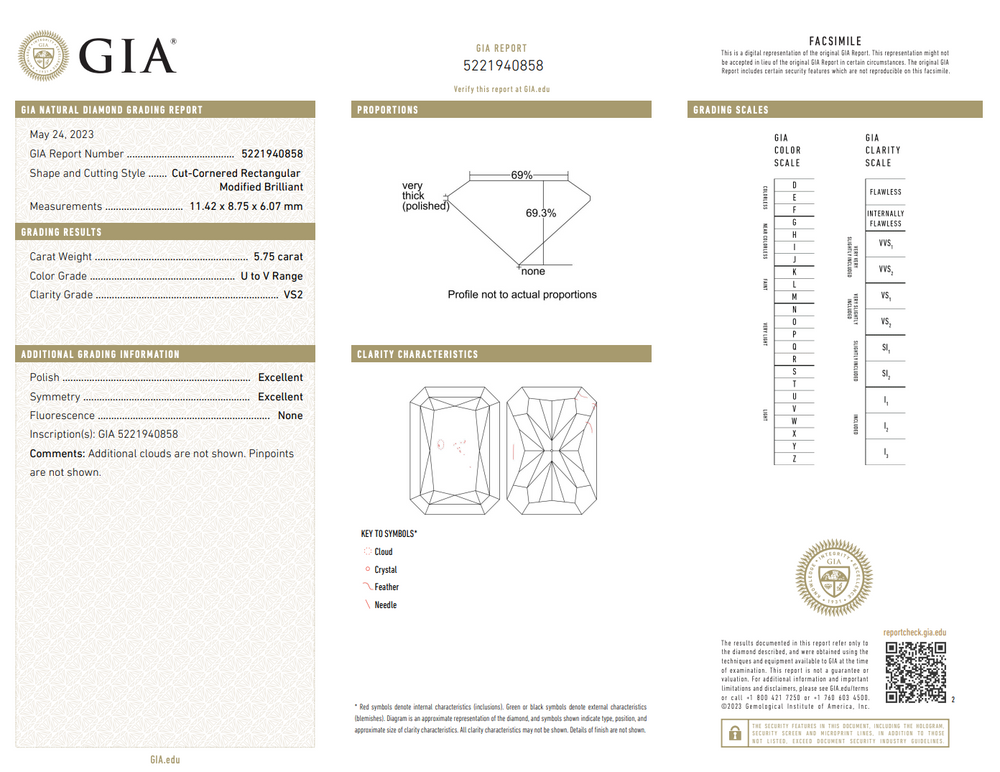 5.75ct Light Yellow Radiant Diamond Ring VS2 GIA