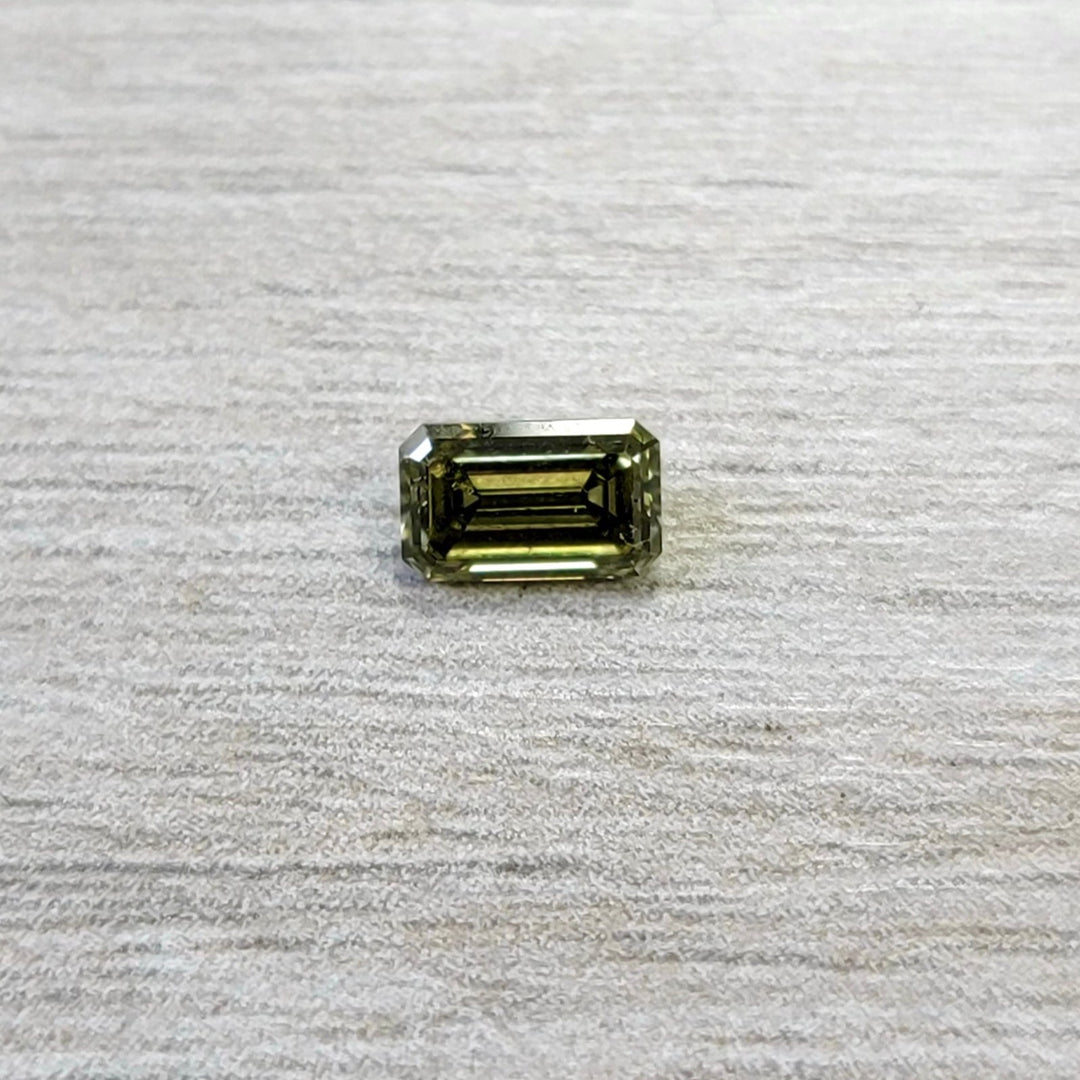Chameleon Green Diamond Emerald Cut