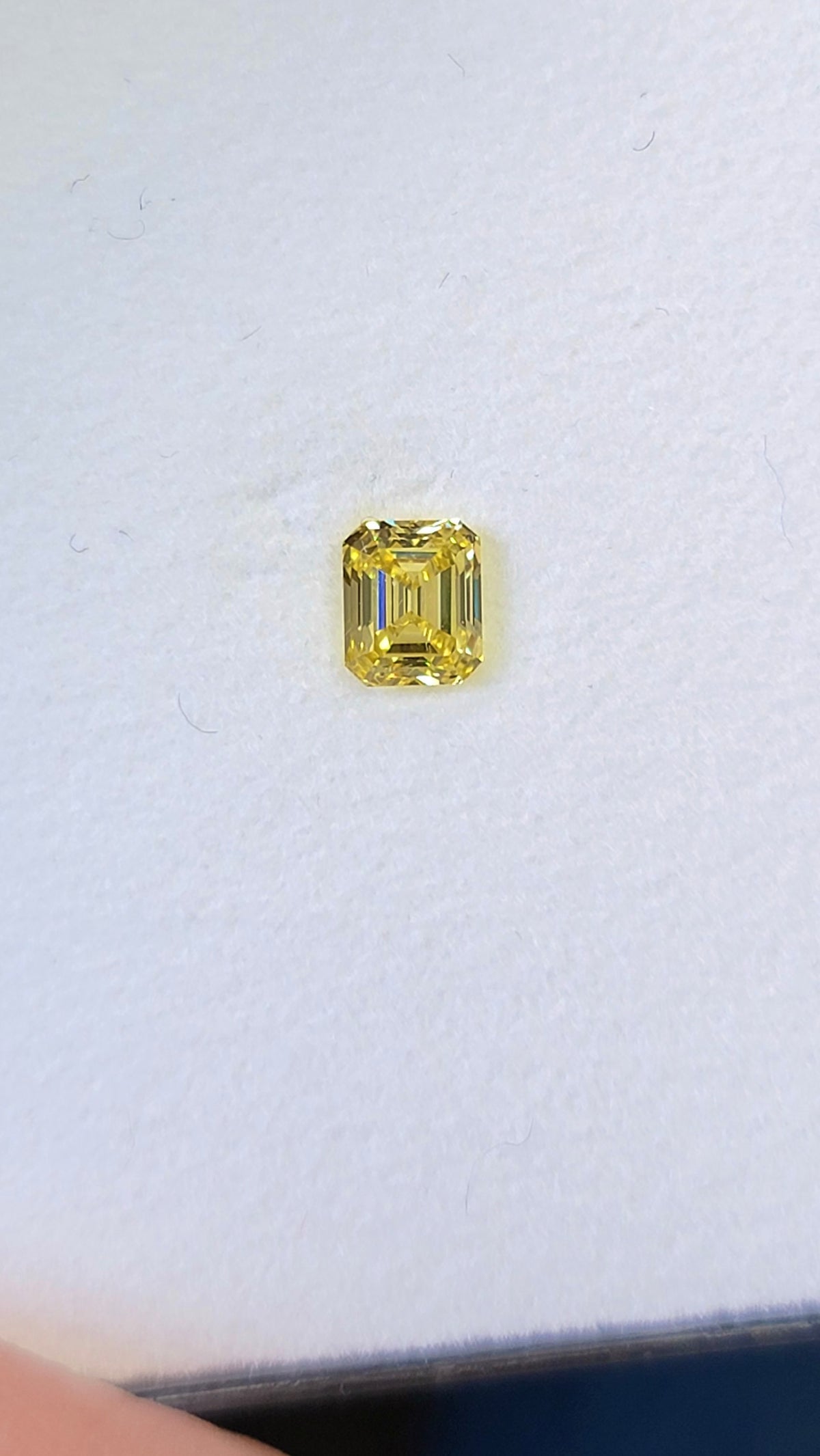 0.71ct Fancy Intense Yellow Emerald-Cut Diamond VS2 GIA