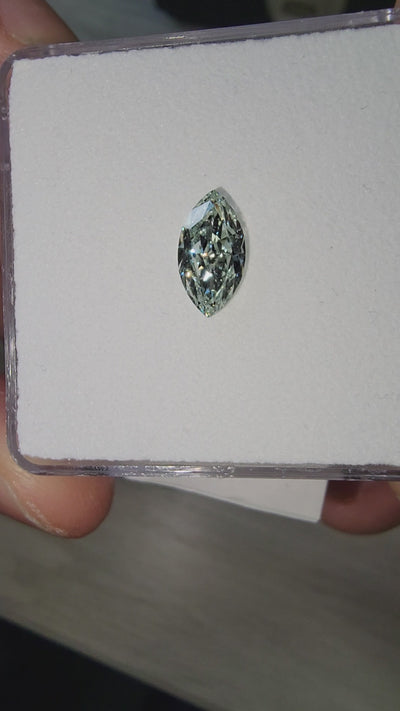 0.93ct Fancy Green Marquise SI2 GIA