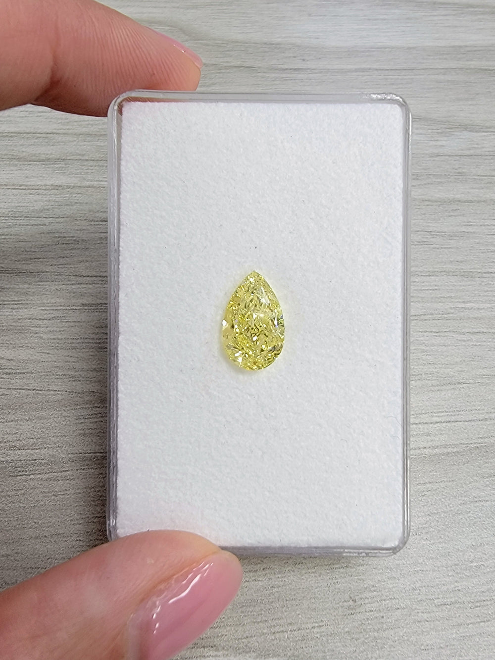 3.02 Fancy Yellow Pear Diamond SI1 GIA