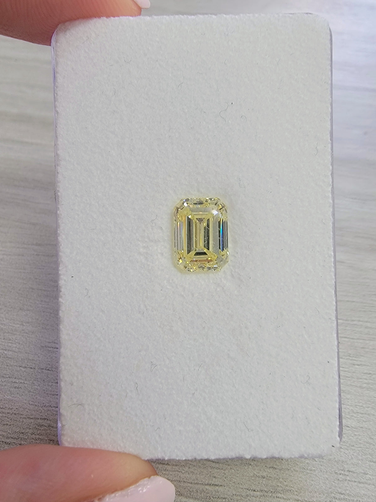 2.50ct Light Yellow Emerald-Cut Diamond VVS1 GIA