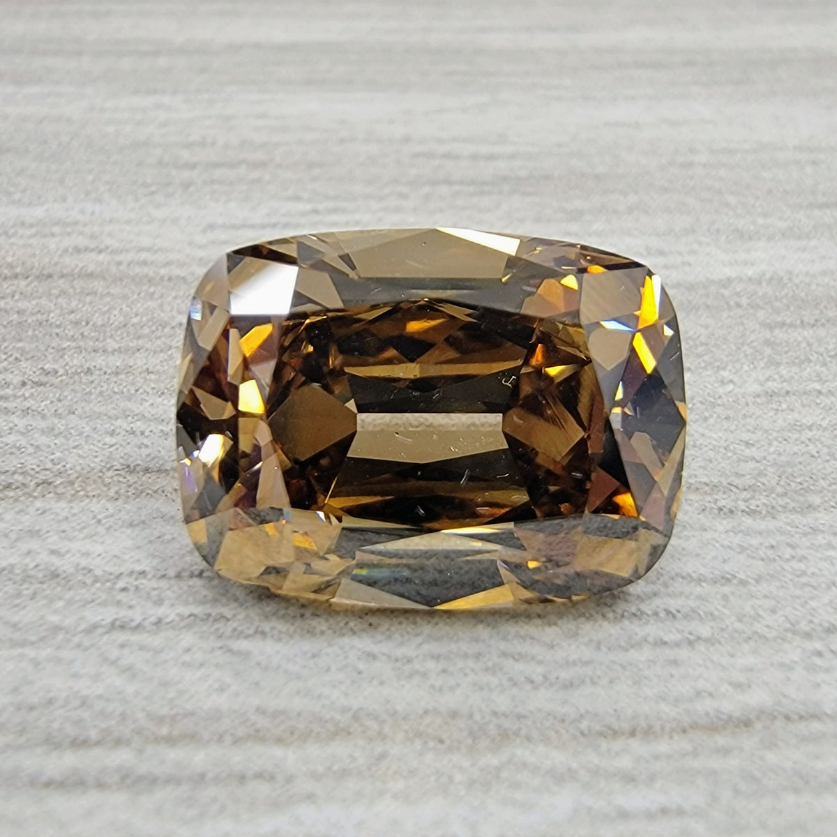 5.02ct Fancy Dark Yellowish Brown Elongated Old Mine Cushion Diamond SI1 GIA