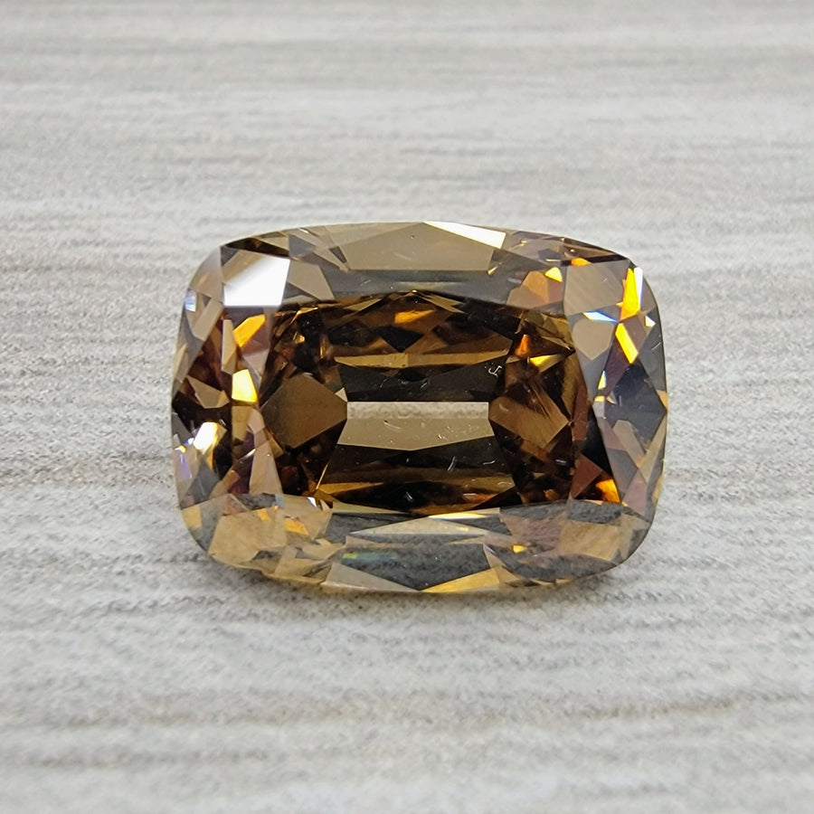 5.02ct Fancy Dark Yellowish Brown Elongated Old Mine Cushion Diamond SI1 GIA
