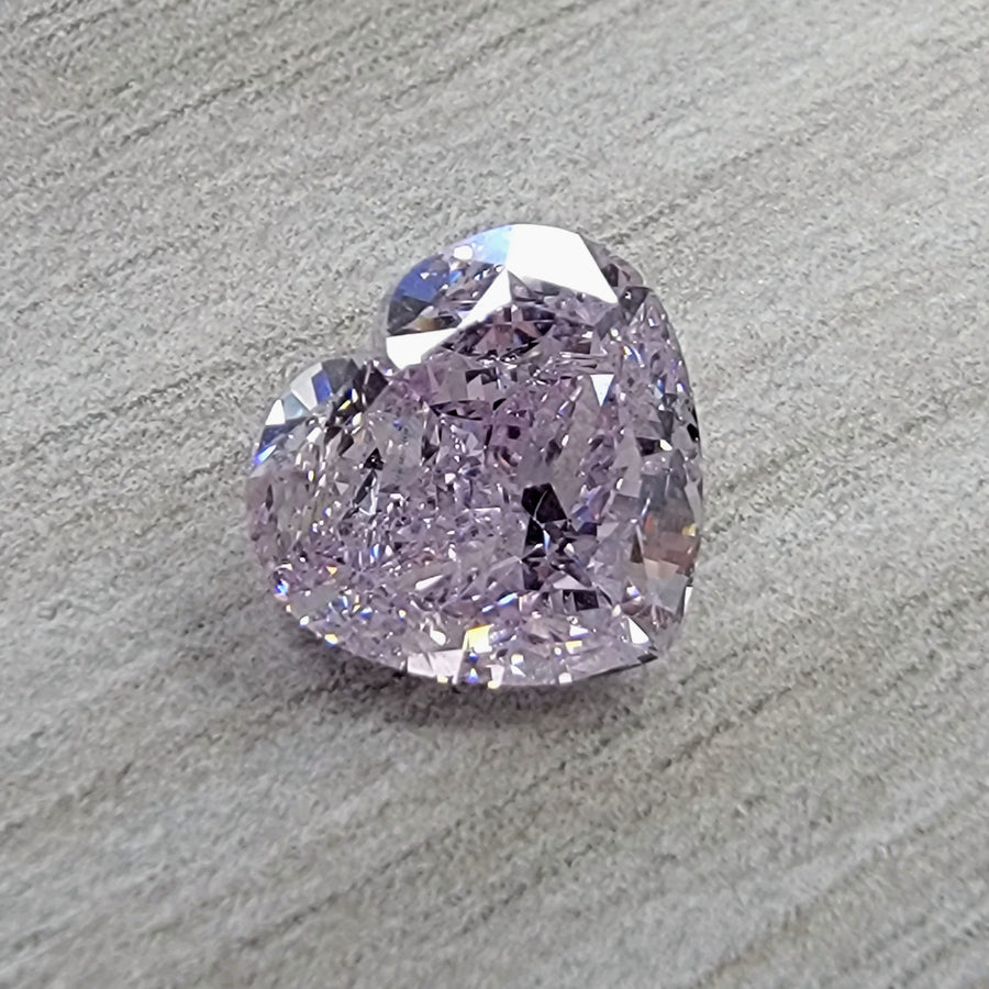 3.01ct Fancy Light Purplish Pink Heart Diamond SI2 GIA