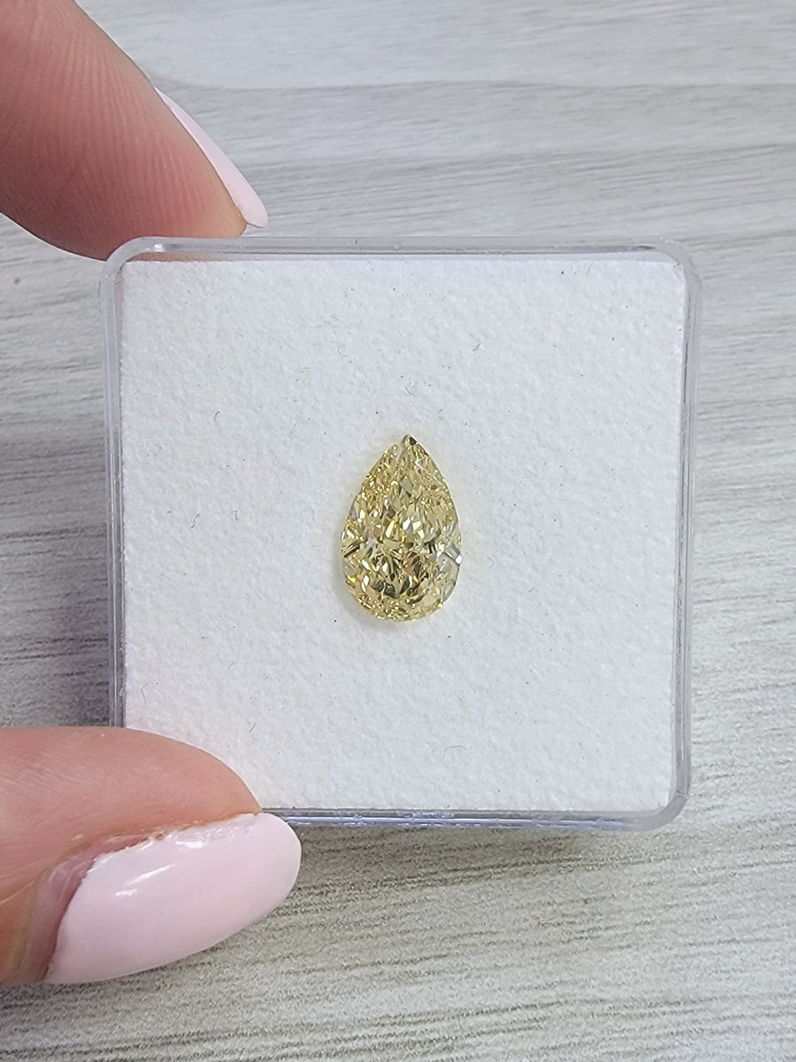 2.54ct Fancy Brownish Yellow Pear Diamond VVS1 GIA
