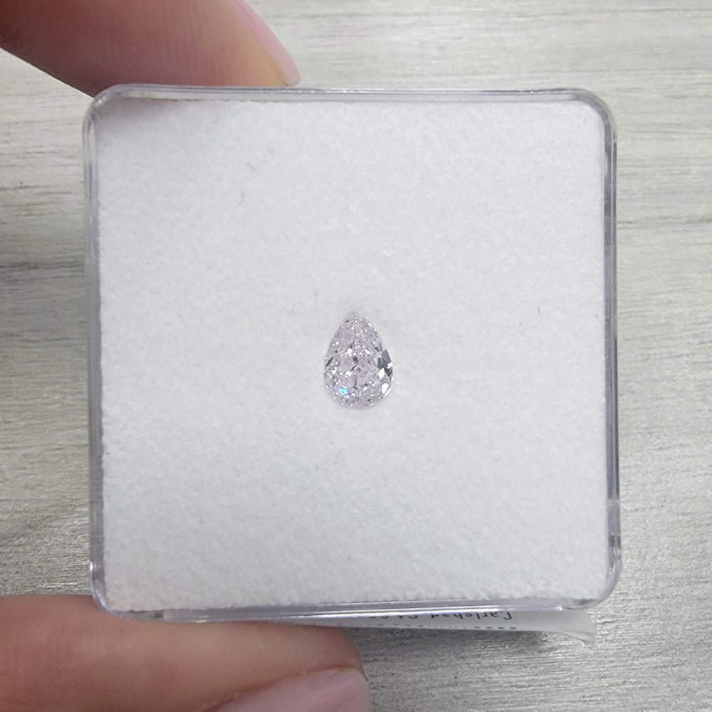 0.58ct Very Light Pink Pear Diamond VS1 GIA