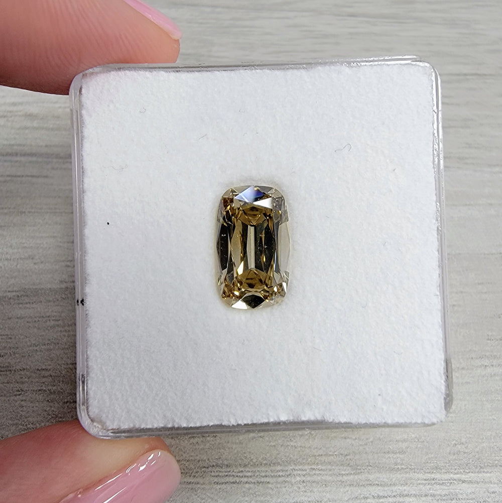 3.01ct Fancy Dark Yellowish Brown Old Mine Cushion Diamond SI1 GIA