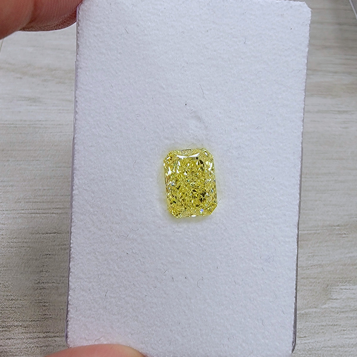 3.51ct Fancy Yellow Radiant Diamond VS1 GIA