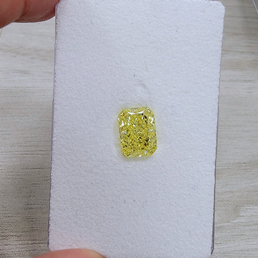 3.51ct Fancy Yellow Radiant Diamond VS1 GIA
