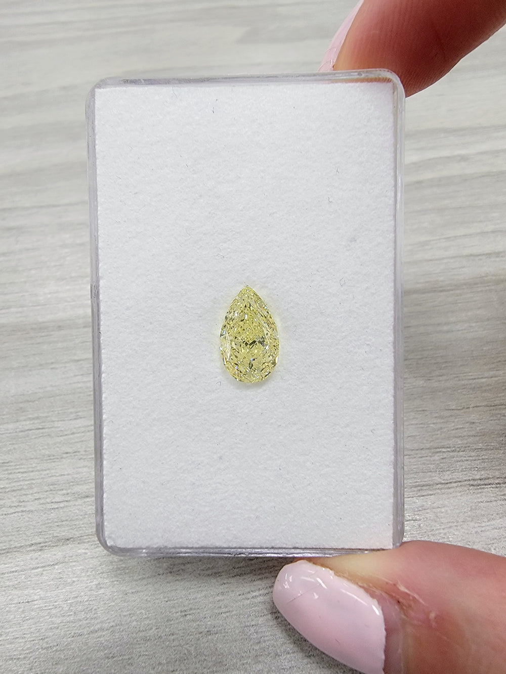 2.54ct Fancy Light Yellow Pear Diamond SI1 GIA