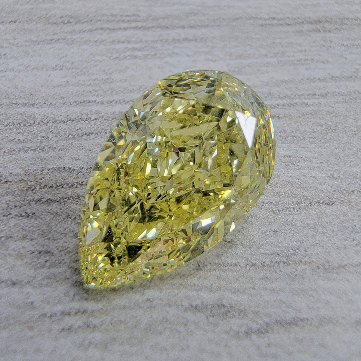 3.02 Fancy Yellow Pear Diamond SI1 GIA