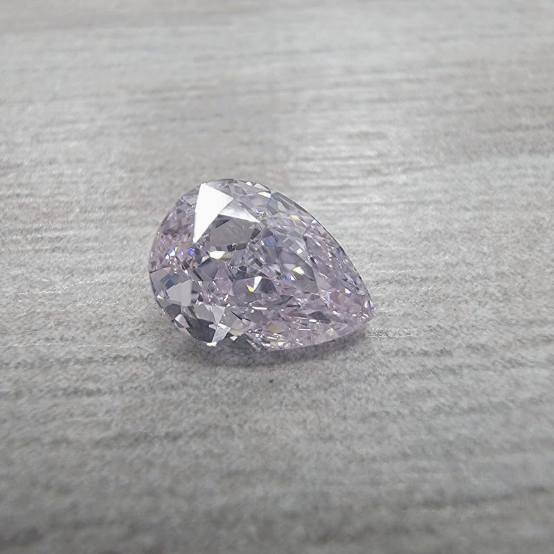 0.58ct Very Light Pink Pear Diamond VS1 GIA